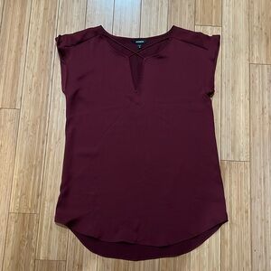 Size medium Burgundy blouse- never worn